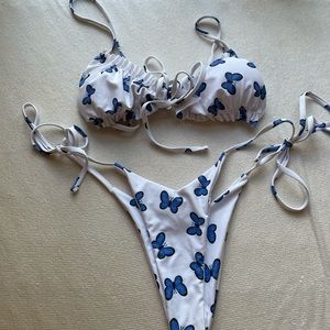 butterfly print bikini